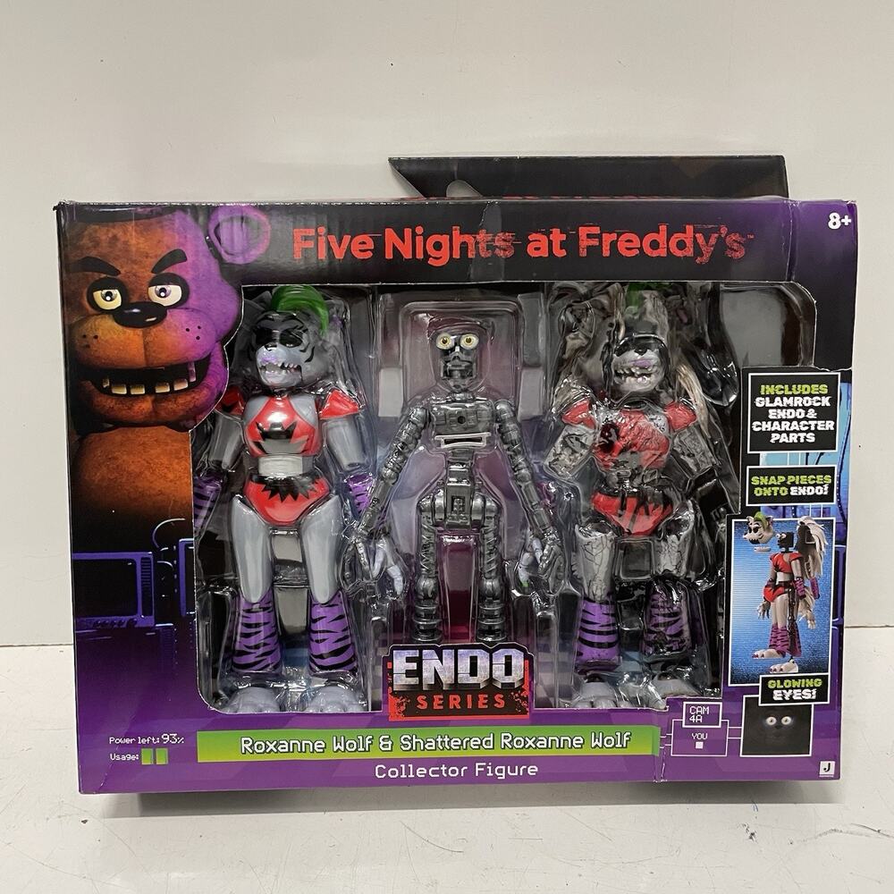 Five Nights At Freddy's Endo Series SHATTERED & ROXANNE WOLF Figures FNAF